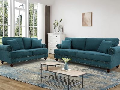 Juego de Sala Barroco 3, 2, 1 - TURQUESA